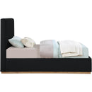  Color_Black/ Natural  Size_Twin  -- Monaco Black Boucle Fabric Upholstered Twin Bed IMAGE 5