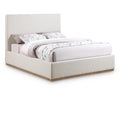  Color_Cream  Size_Full  -- Monaco Cream Boucle Fabric Upholstered Full Bed IMAGE 1