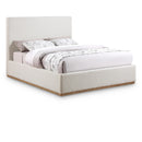  Color_Cream  Size_King  -- Monaco Cream Boucle Fabric Upholstered King Bed IMAGE 1