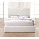  Color_Cream  Size_King  -- Monaco Cream Boucle Fabric Upholstered King Bed IMAGE 4