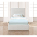  Color_Cream  Size_Twin  -- Monaco Cream Boucle Fabric Upholstered Twin Bed IMAGE 4