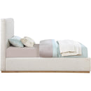  Color_Cream  Size_Twin  -- Monaco Cream Boucle Fabric Upholstered Twin Bed IMAGE 5