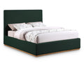  Color_Green  Size_Full  -- Monaco Green Boucle Fabric Upholstered Full Bed IMAGE 1