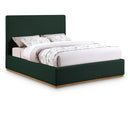  Color_Green  Size_Full  -- Monaco Green Boucle Fabric Upholstered Full Bed IMAGE 1