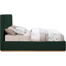  Color_Green  Size_Full  -- Monaco Green Boucle Fabric Upholstered Full Bed IMAGE 5