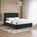  Color_Green  Size_King  -- Monaco Green Boucle Fabric Upholstered King Bed IMAGE 2