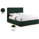 Meridian Monaco Green Boucle Fabric Queen Bed IMAGE 10