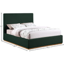 Meridian Monaco Green Boucle Fabric Queen Bed IMAGE 9