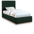  Color_Green Size_Twin -- Monaco Green Boucle Fabric Upholstered Twin Bed IMAGE 1