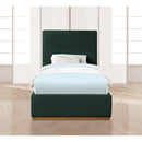  Color_Green  Size_Twin  -- Monaco Green Boucle Fabric Upholstered Twin Bed IMAGE 4