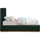  Color_Green  Size_Twin  -- Monaco Green Boucle Fabric Upholstered Twin Bed IMAGE 5