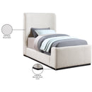  Color_Cream  Size_Twin  -- Oliver Cream Boucle Fabric Upholstered Twin Bed IMAGE 10
