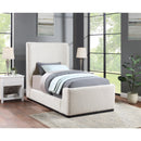  Color_Cream  Size_Twin  -- Oliver Cream Boucle Fabric Upholstered Twin Bed IMAGE 2
