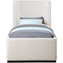  Color_Cream  Size_Twin  -- Oliver Cream Boucle Fabric Upholstered Twin Bed IMAGE 3