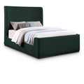  Color_Green  Size_Full  -- Oliver Green Boucle Fabric Upholstered Full Bed IMAGE 1