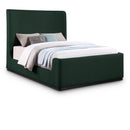  Color_Green  Size_Full  -- Oliver Green Boucle Fabric Upholstered Full Bed IMAGE 1