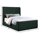  Color_Green  Size_Full  -- Oliver Green Boucle Fabric Upholstered Full Bed IMAGE 9