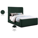  Color_Green  Size_King  -- Oliver Green Boucle Fabric Upholstered King Bed IMAGE 10