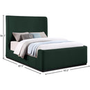  Color_Green  Size_Queen  -- Oliver Green Boucle Fabric Upholstered Queen Bed IMAGE 9