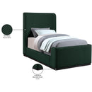  Color_Green  Size_Twin  -- Oliver Green Boucle Fabric Upholstered Twin Bed IMAGE 10