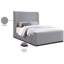 Meridian Oliver Grey Boucle Fabric Full Bed (3 Boxes) IMAGE 10