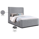  Color_Grey  Size_King  -- Oliver Grey Boucle Fabric Upholstered King Bed IMAGE 10