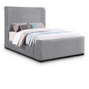  Color_Grey  Size_King  -- Oliver Grey Boucle Fabric Upholstered King Bed IMAGE 1