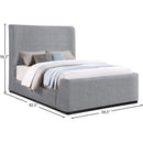  Color_Grey  Size_King  -- Oliver Grey Boucle Fabric Upholstered King Bed IMAGE 9