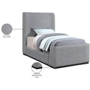  Color_Grey  Size_Twin  -- Oliver Grey Boucle Fabric Upholstered Twin Bed IMAGE 10