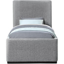  Color_Grey  Size_Twin  -- Oliver Grey Boucle Fabric Upholstered Twin Bed IMAGE 3