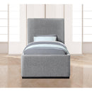  Color_Grey  Size_Twin  -- Oliver Grey Boucle Fabric Upholstered Twin Bed IMAGE 4