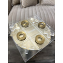  Luxe Loft Tic Tac Toe - Clear/Gold IMAGE 1