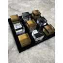  Luxe Loft Tic Tac Toe - Black/Gold/Clear IMAGE 1