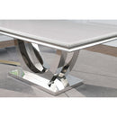  Coaster Furniture Kerwin 111101 Rectangular 71-inch Stone Top Dining Table - White IMAGE 7