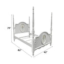  Size_Twin -- Flora BD01638T Twin Bed with Poster IMAGE 3