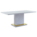 Acme Furniture Gaines DN01261 Dining Table with Pedestal Base IMAGE 2
