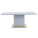  Acme Furniture Gaines DN01261 Dining Table with Pedestal Base IMAGE 3