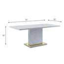  Acme Furniture Gaines DN01261 Dining Table with Pedestal Base IMAGE 5