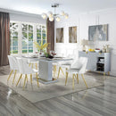  Acme Furniture Gaines DN01261 Dining Table with Pedestal Base IMAGE 7