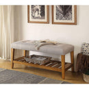  Acme Furniture Charla 96680A Bench - Light Grey IMAGE 1
