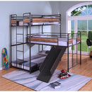  Acme Furniture Brantley BD01750 Triple Twin Bunk Bed - Antique Oak/Sandy Grey IMAGE 1