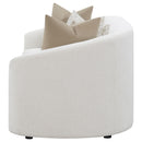  Coaster Furniture Rainn 509171 Boucle Upholstered Sloped Arm Sofa - Latte IMAGE 4