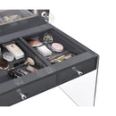  Coaster Furniture Afshan 935923 3-Drawer Vanity Set with Lighting - Grey High Gloss IMAGE 4