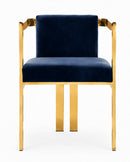 L016 Monte Carlo Chair In Blue and Gold Dining