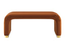 EEI-6735-BRA-RUS-Velvet Waterfall Ottoman in Brass(Rust)