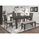  Coaster Furniture Dalila 102721GRY Rectangular 66-inch Wood Dining Table - Dark Grey IMAGE 7