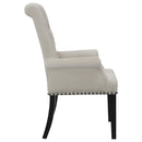  Coaster Furniture Alana 115183 Velvet Upholstered Dining Arm Chair - Sand IMAGE 7