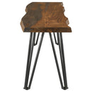  Coaster Furniture Neve 193863 Live Edge Wood Dining Bench Hairpin Legs - Grey Sheesham IMAGE 4