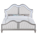  Coaster Furniture Evangeline 223391KE Wood Eastern King LED Panel Bed - Silver Oak IMAGE 3