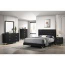  Size_King -- Kendall 224451KE Upholstered Eastern King Panel Bed - Black IMAGE 6